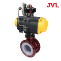 cast iron Corrosion-resistant fluorine lined pneumatic butterfly valve